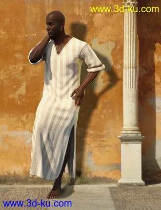 3D打印模型dForce Kaftan for Genesis 8 Male(s)的图片