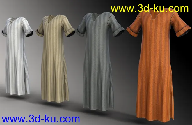 dForce Kaftan for Genesis 8 Male(s)模型的图片4