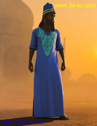 3D打印模型dForce Kaftan for Genesis 8 Male(s)的图片