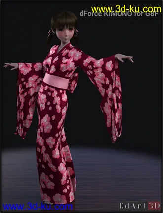 3D打印模型dForce Kimono for G8F的图片
