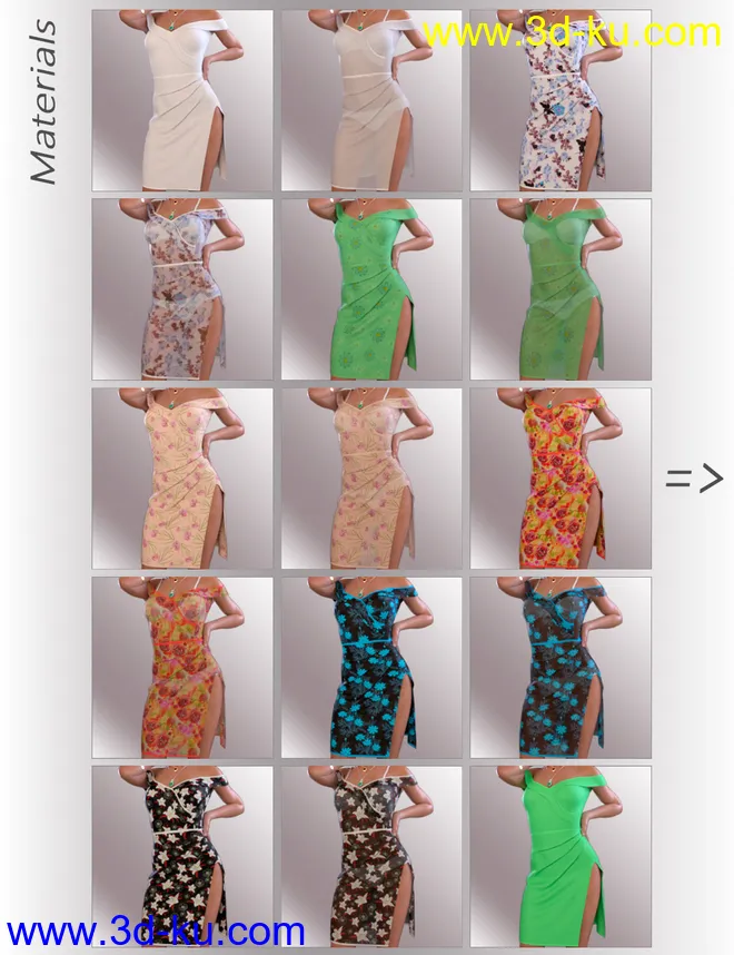 dForce Laila Cocktail Dress Outfit for Genesis 8 Female(s)模型的图片8