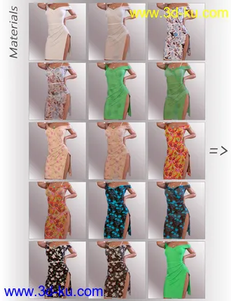 3D打印模型dForce Laila Cocktail Dress Outfit for Genesis 8 Female(s)的图片