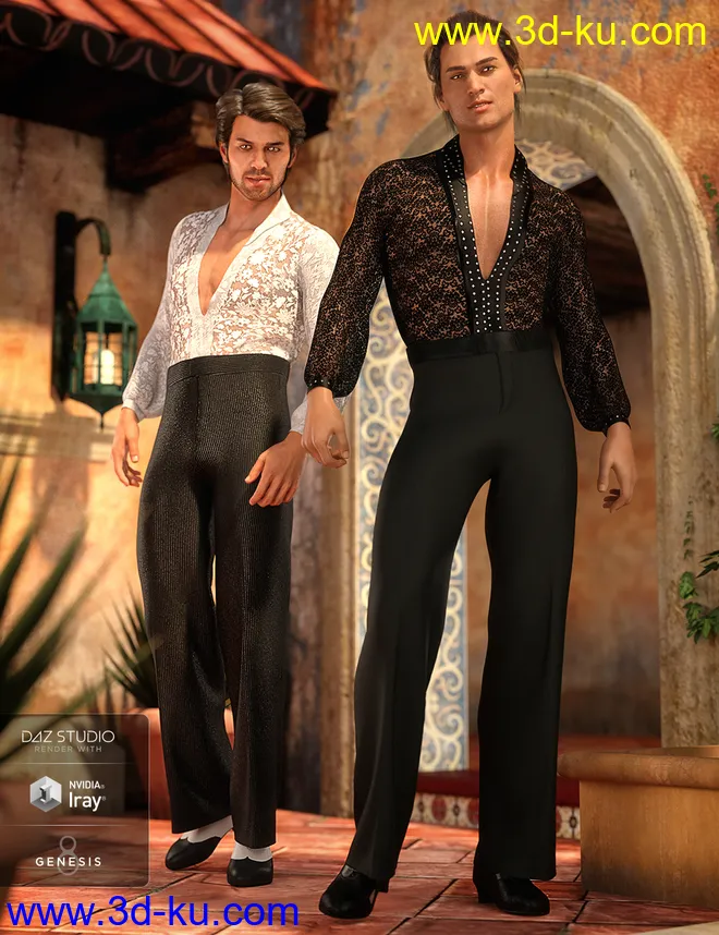 dForce Latin Dancer Outfit Textures模型的图片1