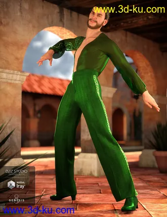 3D打印模型dForce Latin Dancer Outfit Textures的图片