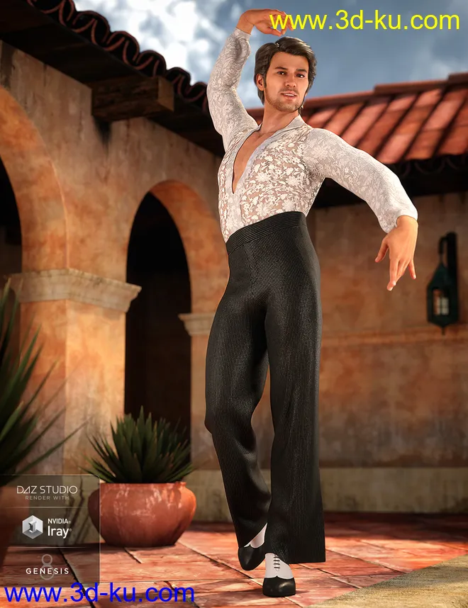 dForce Latin Dancer Outfit Textures模型的图片5
