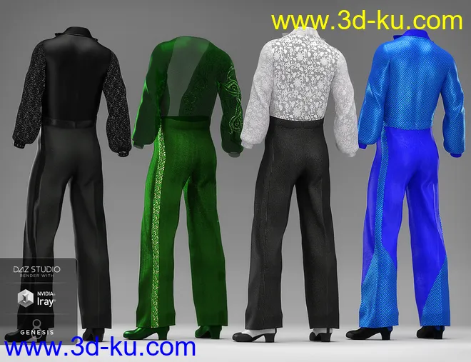 dForce Latin Dancer Outfit Textures模型的图片7