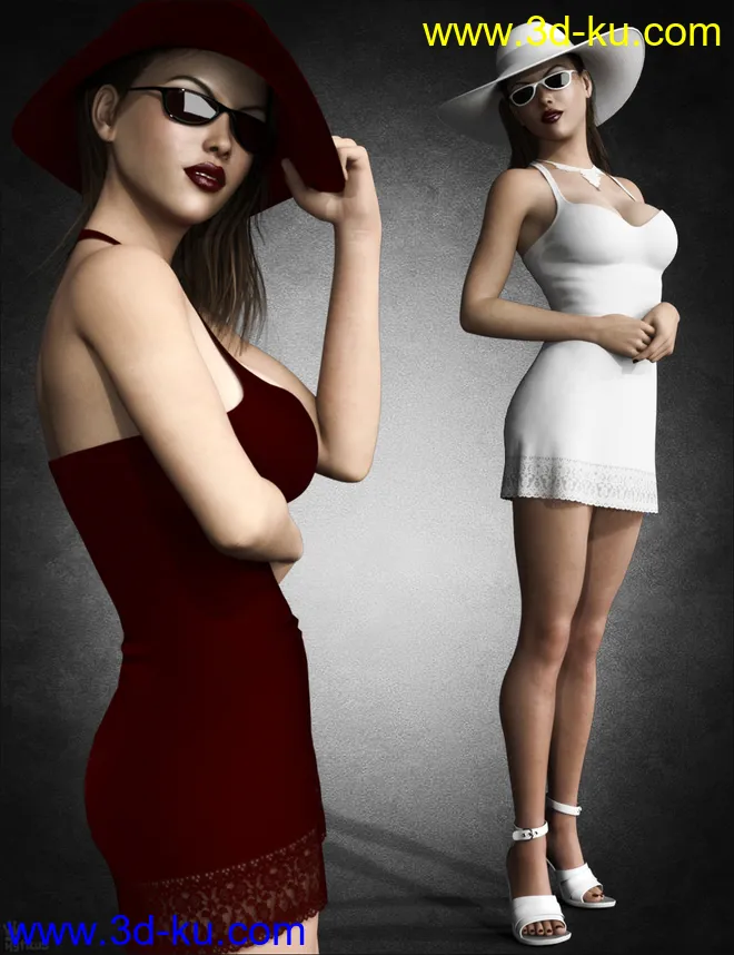 dForce Le Magnifique Outfit for Genesis 8 Female(s)模型的图片3