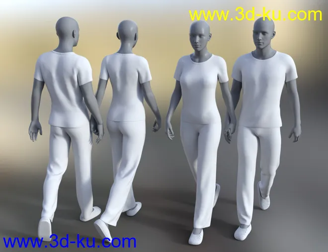 dForce Leisure Wear Pajamas for Genesis 8模型的图片5