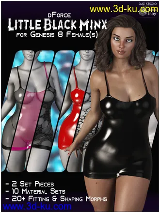 3D打印模型dForce Little Black Minx for Genesis 8 Females的图片