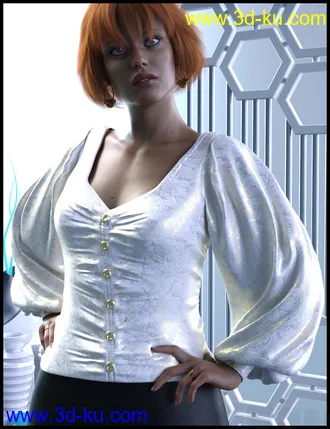 3D打印模型dForce Luxe Shirt for Genesis 8 Female(s)的图片