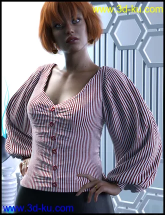 3D打印模型dForce Luxe Shirt for Genesis 8 Female(s)的图片