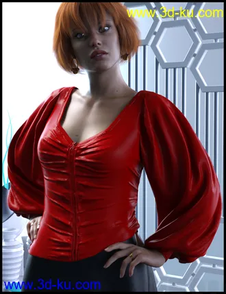 3D打印模型dForce Luxe Shirt for Genesis 8 Female(s)的图片