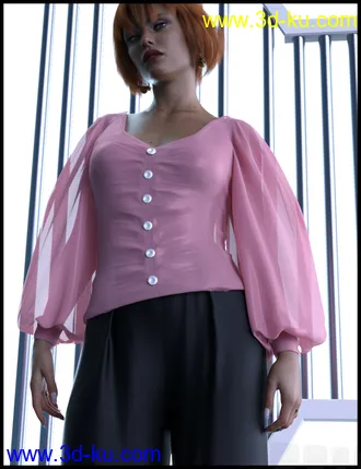 3D打印模型dForce Luxe Shirt for Genesis 8 Female(s)的图片