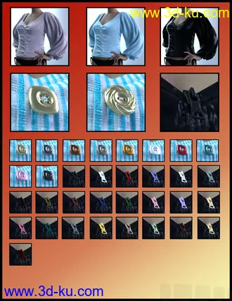 3D打印模型dForce Luxe Shirt for Genesis 8 Female(s)的图片