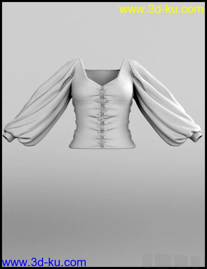 dForce Luxe Shirt for Genesis 8 Female(s)模型的图片16