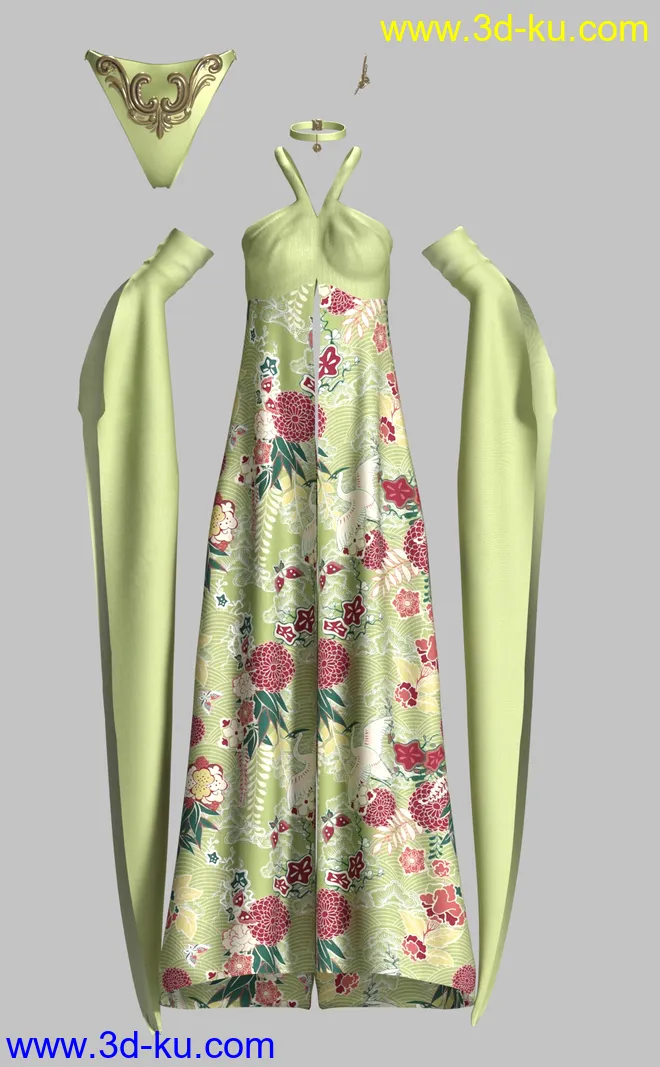 dForce Mahaut Fantasy Outfit Textures模型的图片2