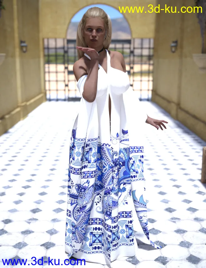 dForce Mahaut Fantasy Outfit Textures模型的图片4