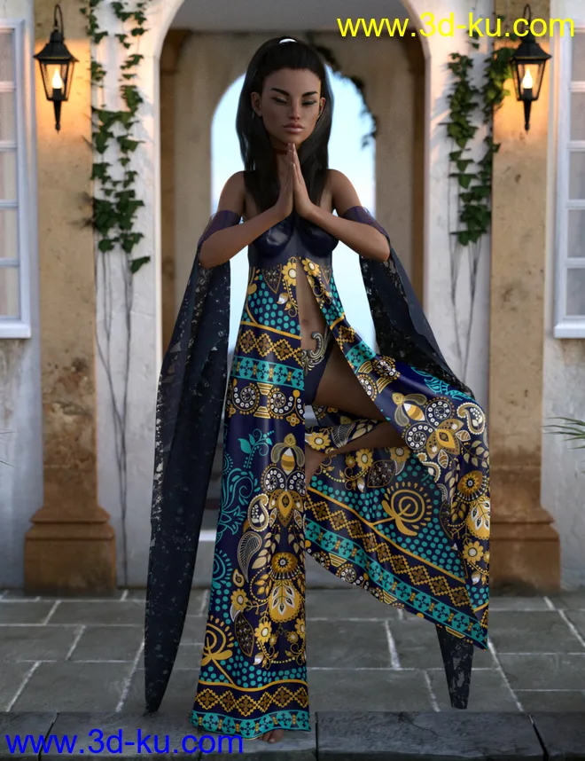 dForce Mahaut Fantasy Outfit Textures模型的图片5