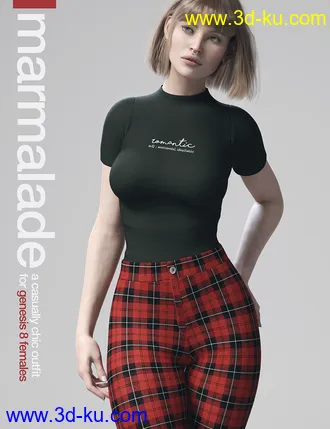 3D打印模型dForce Marmalade Outfit for Genesis 8 Female(s)的图片