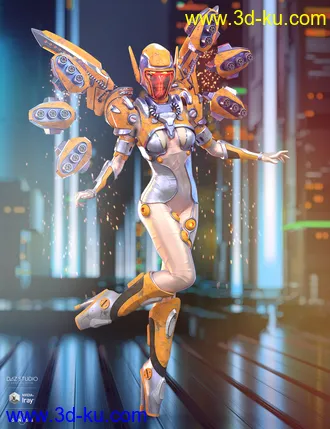 3D打印模型dForce Mech Dancer Outfit Extra Iray Textures的图片