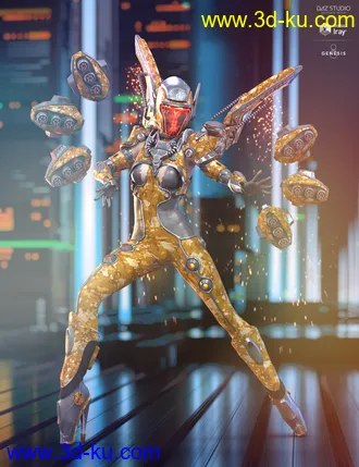 3D打印模型dForce Mech Dancer Outfit Extra Iray Textures的图片