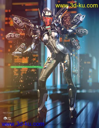 3D打印模型dForce Mech Dancer Outfit Extra Iray Textures的图片