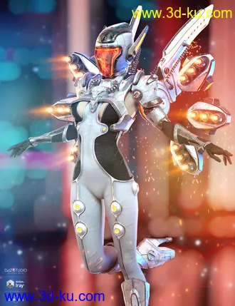 3D打印模型dForce Mech Dancer Outfit for Genesis 8 Female(s)的图片