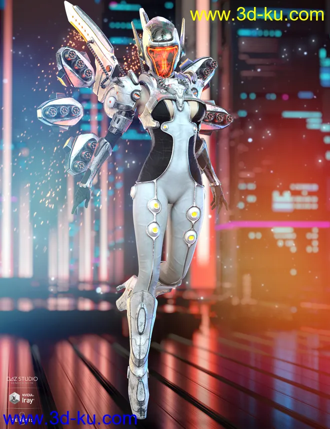 dForce Mech Dancer Outfit for Genesis 8 Female(s)模型的图片2