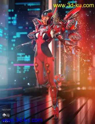 3D打印模型dForce Mech Dancer Outfit for Genesis 8 Female(s)的图片