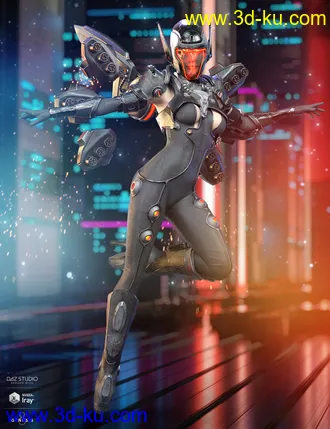 3D打印模型dForce Mech Dancer Outfit for Genesis 8 Female(s)的图片