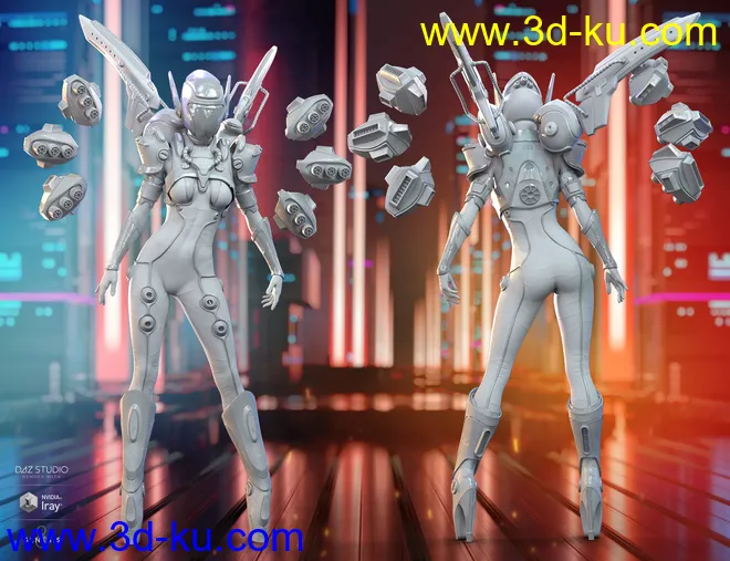 dForce Mech Dancer Outfit for Genesis 8 Female(s)模型的图片8