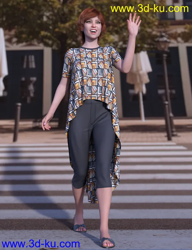 dForce Mellow Outfit for Genesis 8 Female(s)模型的图片1