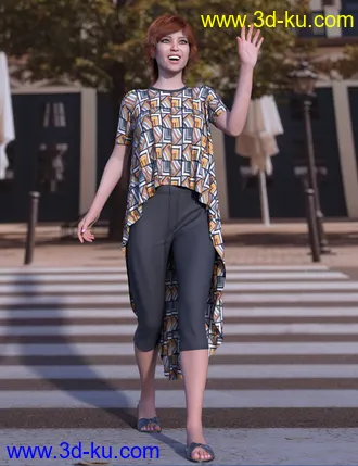3D打印模型dForce Mellow Outfit for Genesis 8 Female(s)的图片