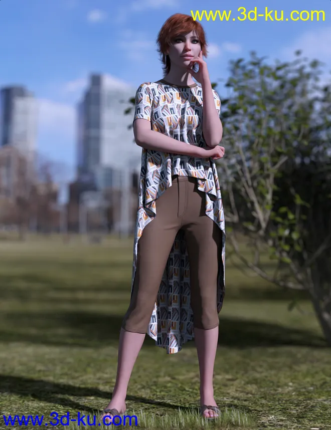 dForce Mellow Outfit for Genesis 8 Female(s)模型的图片2