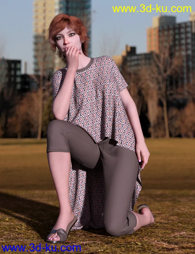 dForce Mellow Outfit for Genesis 8 Female(s)模型的图片3