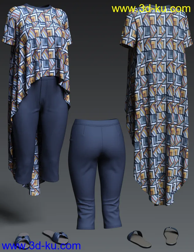dForce Mellow Outfit for Genesis 8 Female(s)模型的图片6