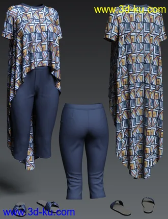 3D打印模型dForce Mellow Outfit for Genesis 8 Female(s)的图片