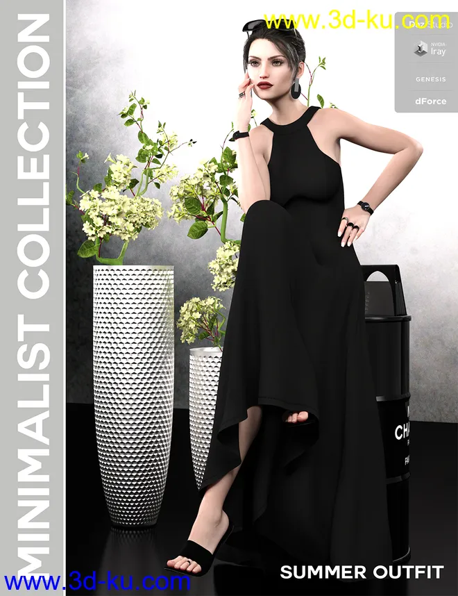 dForce Minimalist Summer Outfit for Genesis 8 Female(s)模型的图片1