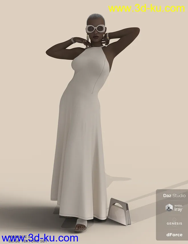 dForce Minimalist Summer Outfit for Genesis 8 Female(s)模型的图片2