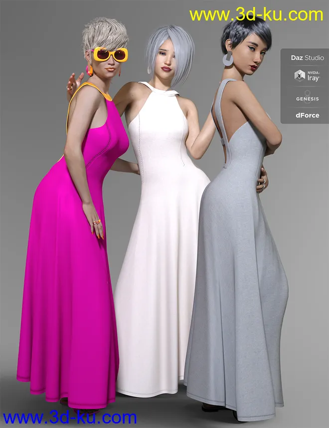 dForce Minimalist Summer Outfit for Genesis 8 Female(s)模型的图片6