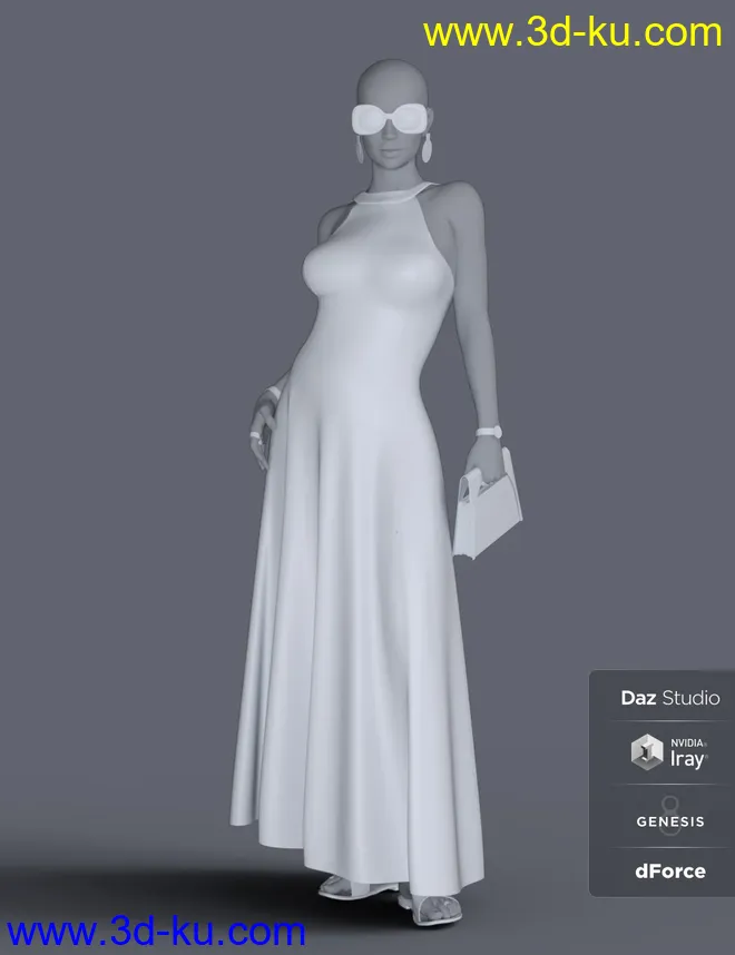 dForce Minimalist Summer Outfit for Genesis 8 Female(s)模型的图片7