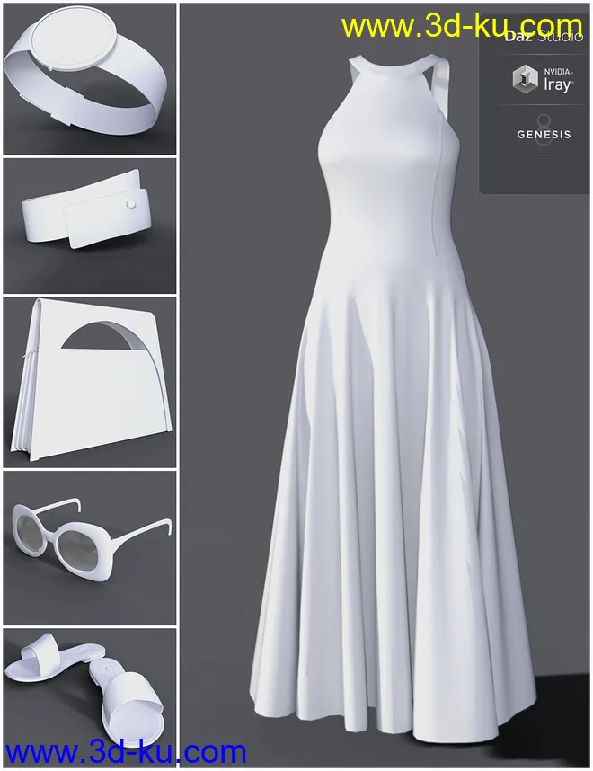 dForce Minimalist Summer Outfit for Genesis 8 Female(s)模型的图片11