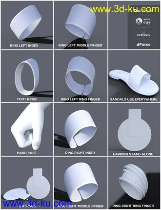 3D打印模型dForce Minimalist Summer Outfit for Genesis 8 Female(s)的图片