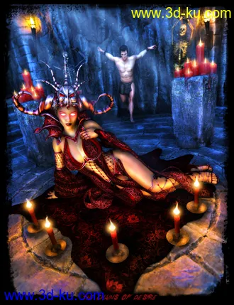 3D打印模型dForce Mistress Malefica Outfit for Genesis 8 Female(s) with Poses and Scepter的图片