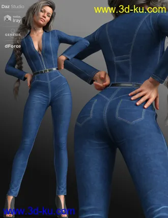 3D打印模型dForce Mod Jumpsuit Outfit for Genesis 8 Female(s)的图片