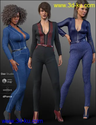 3D打印模型dForce Mod Jumpsuit Outfit for Genesis 8 Female(s)的图片