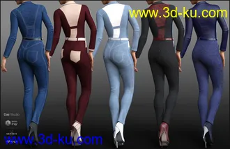 3D打印模型dForce Mod Jumpsuit Outfit for Genesis 8 Female(s)的图片