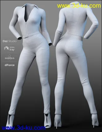 3D打印模型dForce Mod Jumpsuit Outfit for Genesis 8 Female(s)的图片