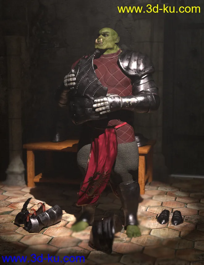 dForce Morphing Fantasy Armor Genesis 8 Male模型的图片3