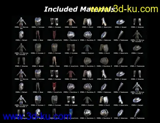 3D打印模型dForce Morphing Fantasy Armor Genesis 8 Male的图片